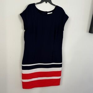 Studio One Navy Mini Dress with Red and White Bands